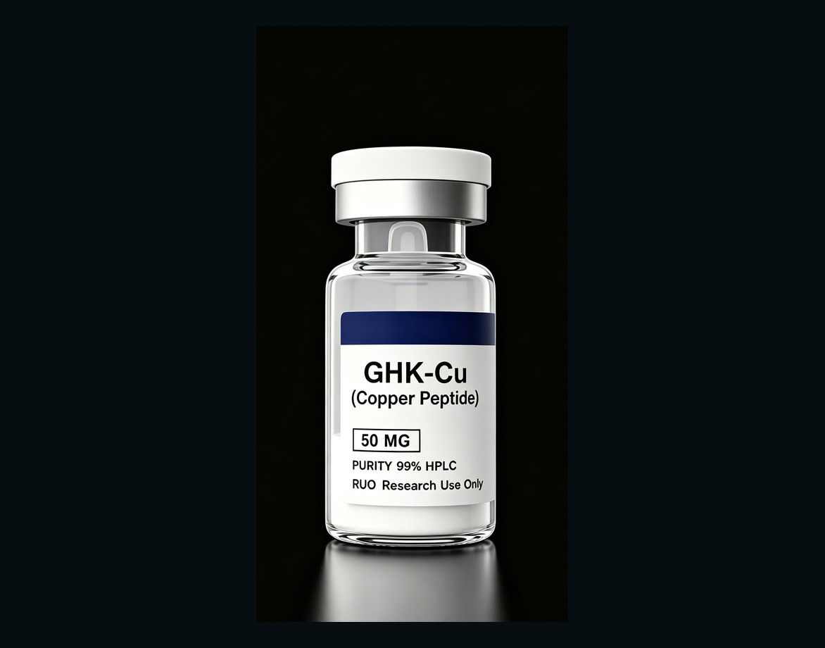 GHK-Cu research peptide vial